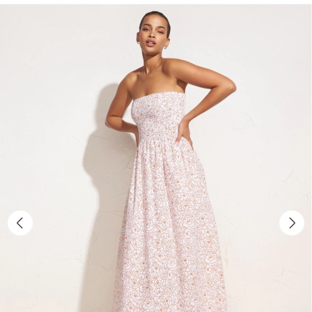 Madella Midi Dress - Martine Orange Floral